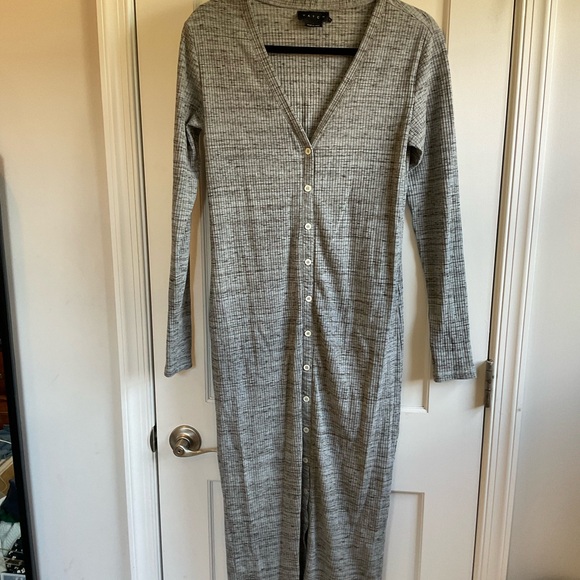 Hatch Harper Cardigan Maxi Dress, Gray Sz Sm - Picture 4 of 6